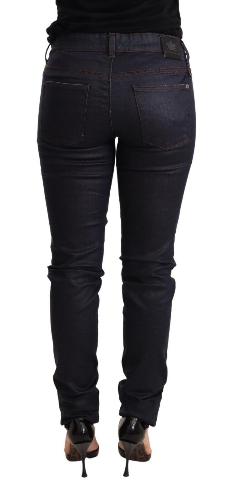 Ermanno Scervino Schicke dunkelblaue Skinny Jeans mit niedriger Taille