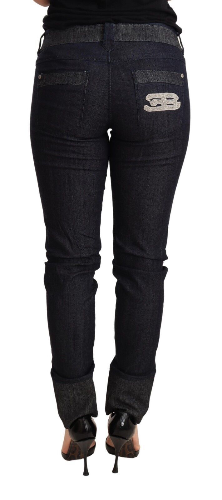 Ermanno Scervino Schicke dunkelblaue Skinny-Jeans