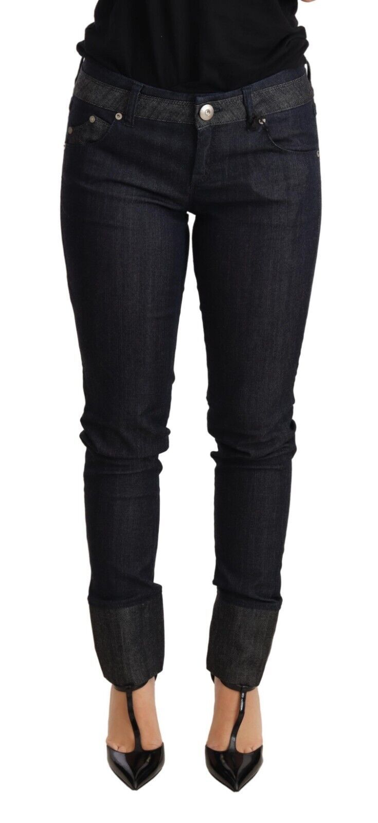 Ermanno Scervino Schicke dunkelblaue Skinny-Jeans