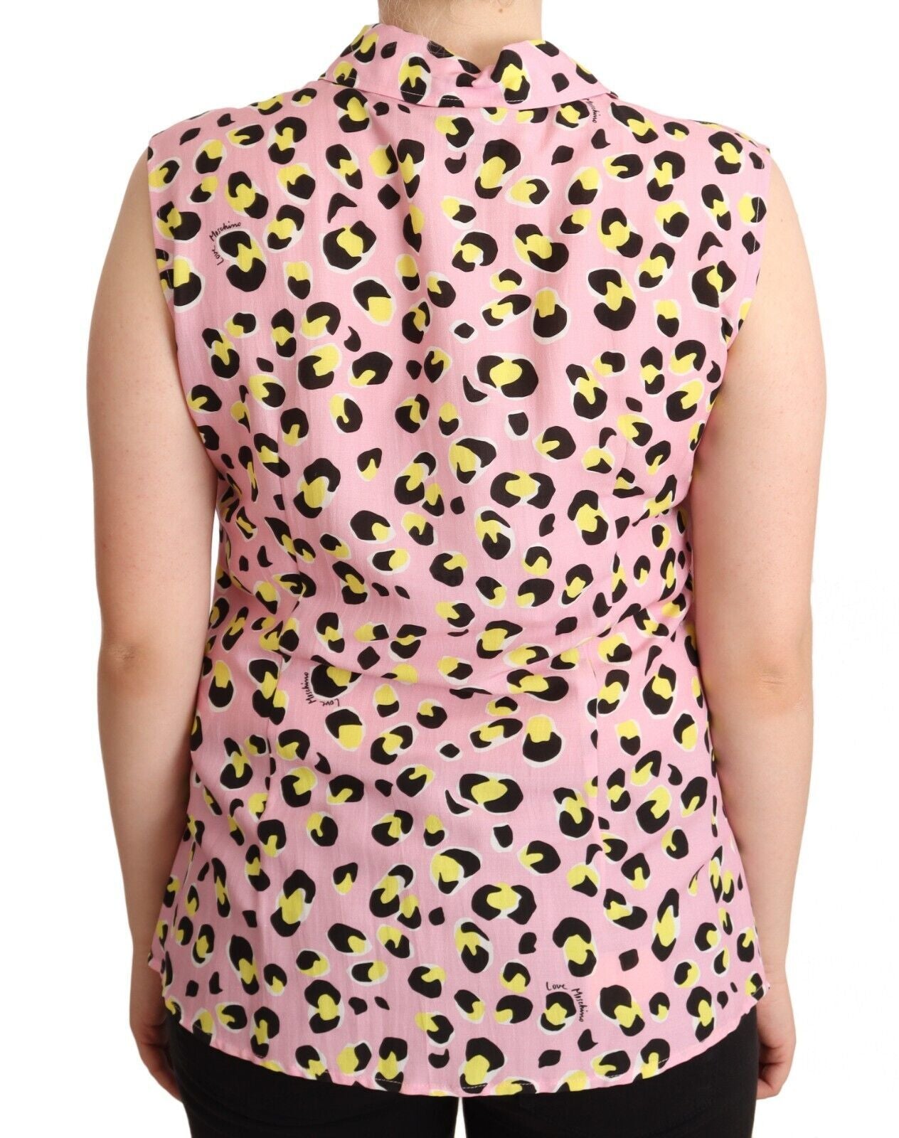 Love Moschino – Ärmelloses Poloshirt mit Leopardenmuster