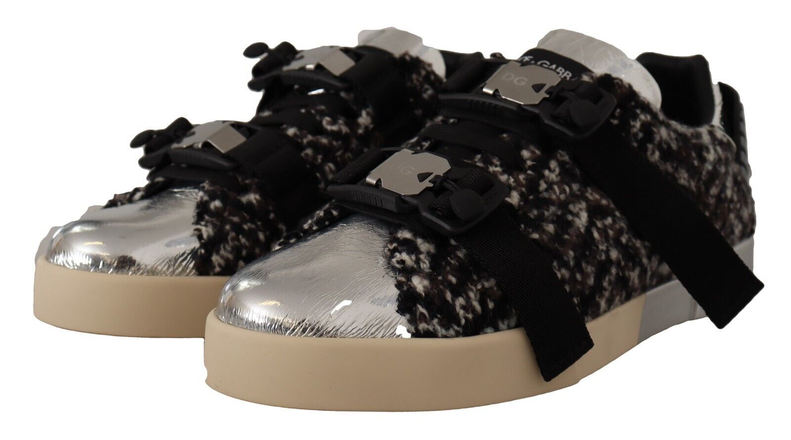 Teniși Dolce &amp; Gabbana Silver Elegance din piele