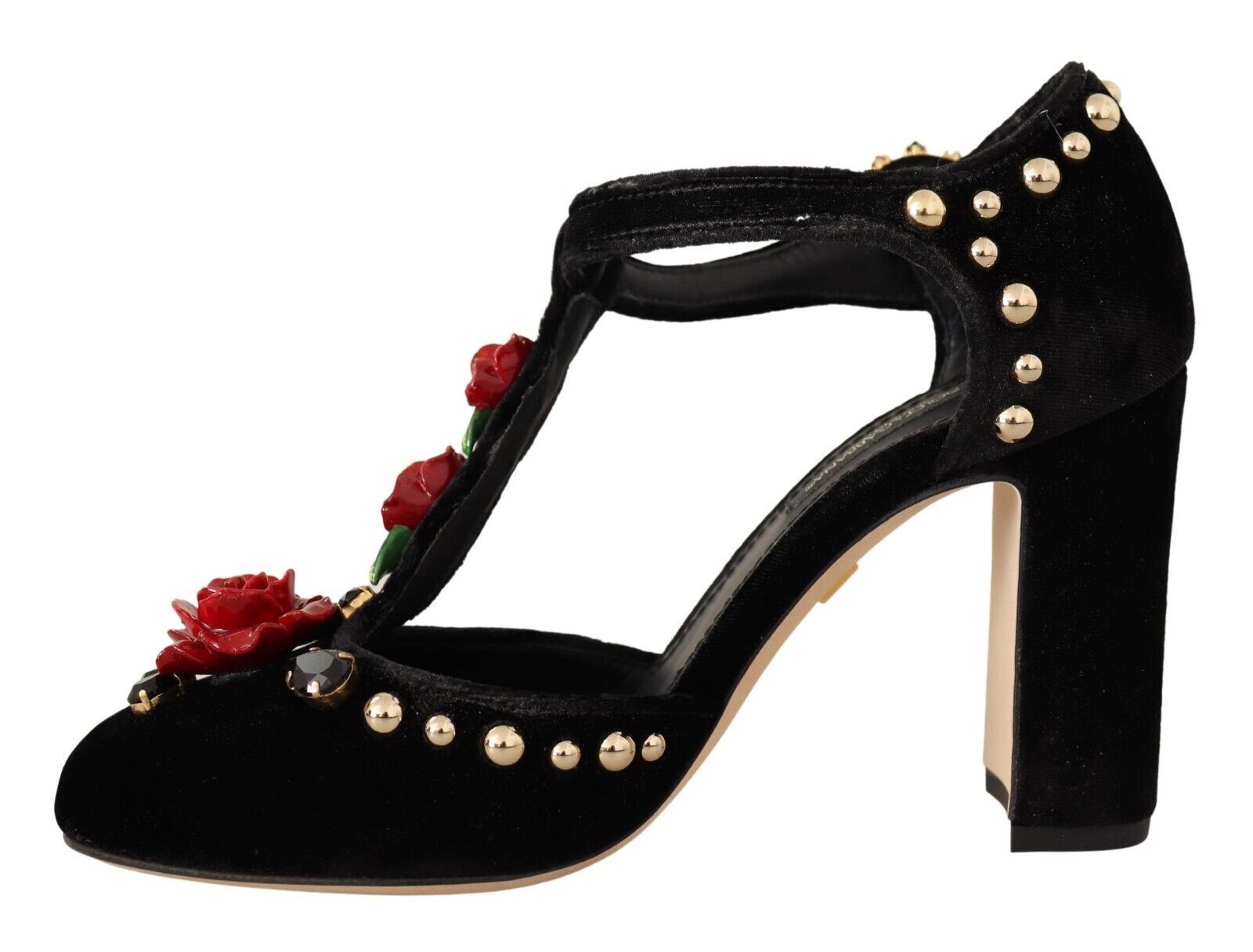 Dolce &amp; Gabbana Elegante Mary Jane Pumps aus Samt mit T-Riemen