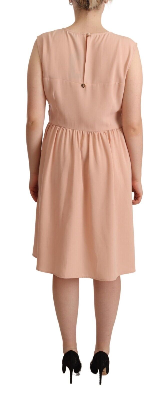 Rochie elegantă bej, fără mâneci, Twinset