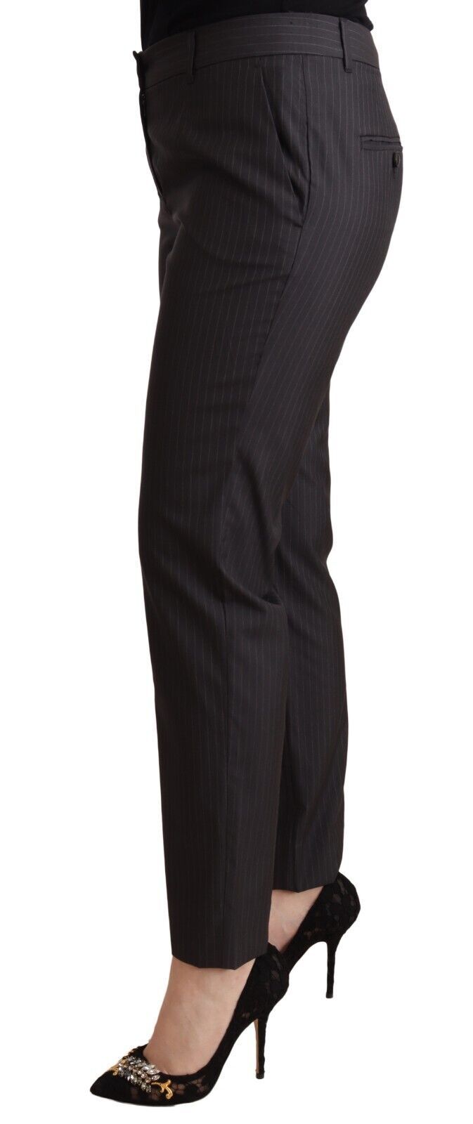 Dolce &amp; Gabbana Elegante, maßgeschneiderte Hose aus Schurwolle und Seide