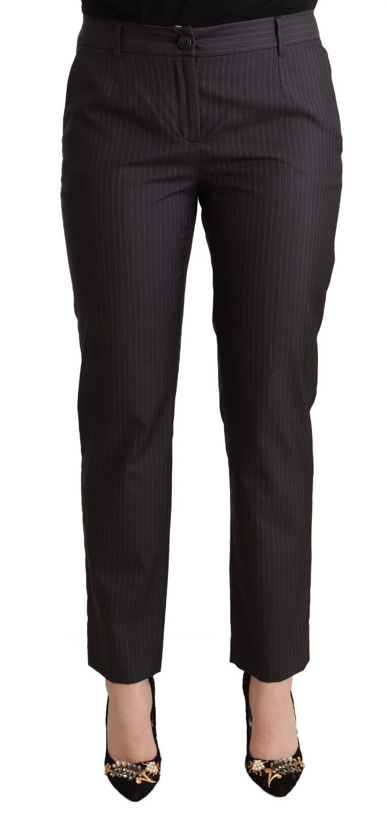 Dolce &amp; Gabbana Elegante, maßgeschneiderte Hose aus Schurwolle und Seide