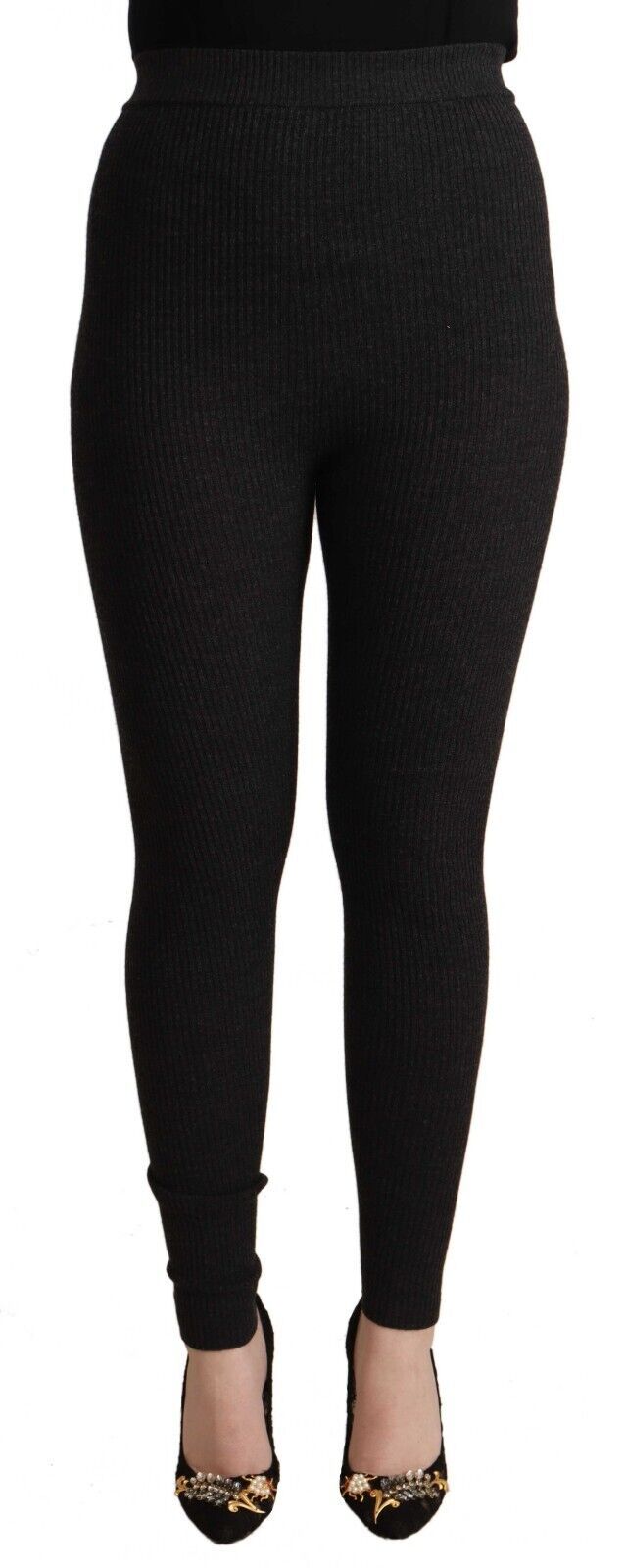 Dolce &amp; Gabbana Elegante Strumpfhose aus Wolle mit hoher Taille