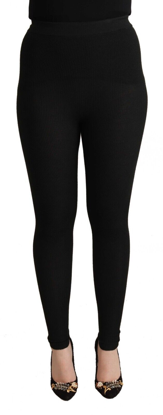 Dolce &amp; Gabbana Elegante Strumpfhose aus Kaschmir-Seide mit hoher Taille