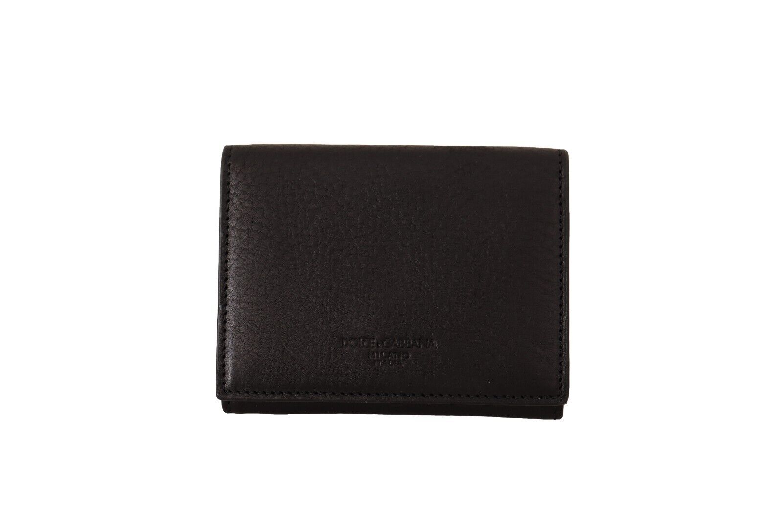 Dolce &amp; Gabbana Elegantes dreifach gefaltetes Multi-Kit aus schwarzem Leder