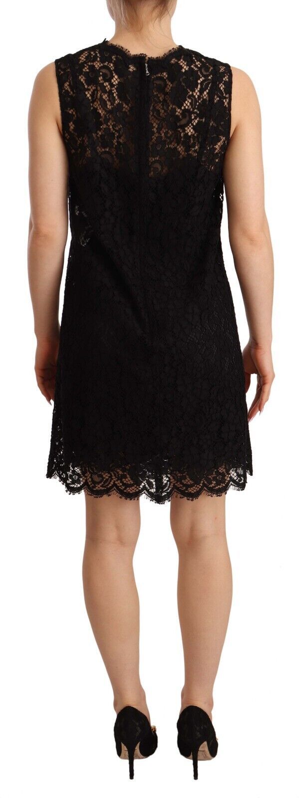 Rochie elegantă Dolce &amp; Gabbana cu imprimeu floral și dantelă neagră