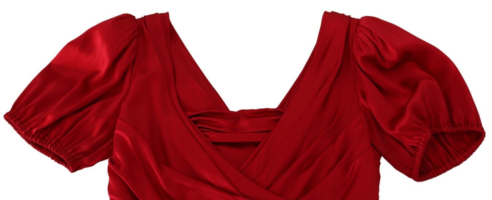 Dolce &amp; Gabbana Elegantes rotes Meerjungfrauenkleid aus Stretch-Seide