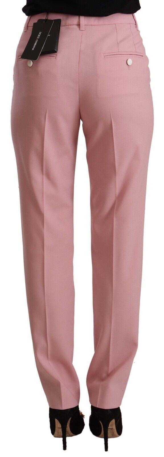 Dolce &amp; Gabbana Elegante rosa Hose mit hoher Taille