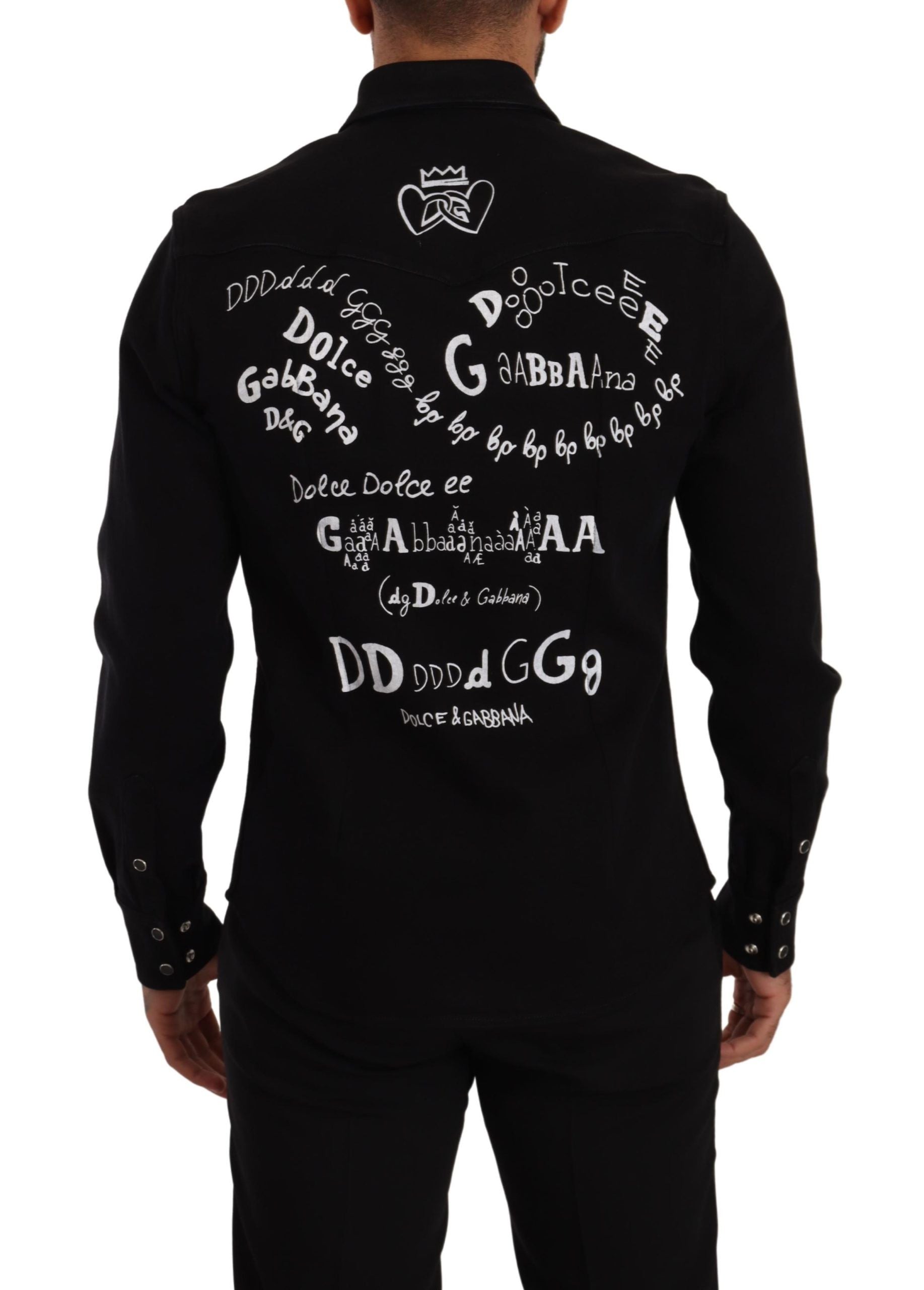 Dolce &amp; Gabbana Slim Fit Freizeithemd in Schwarz