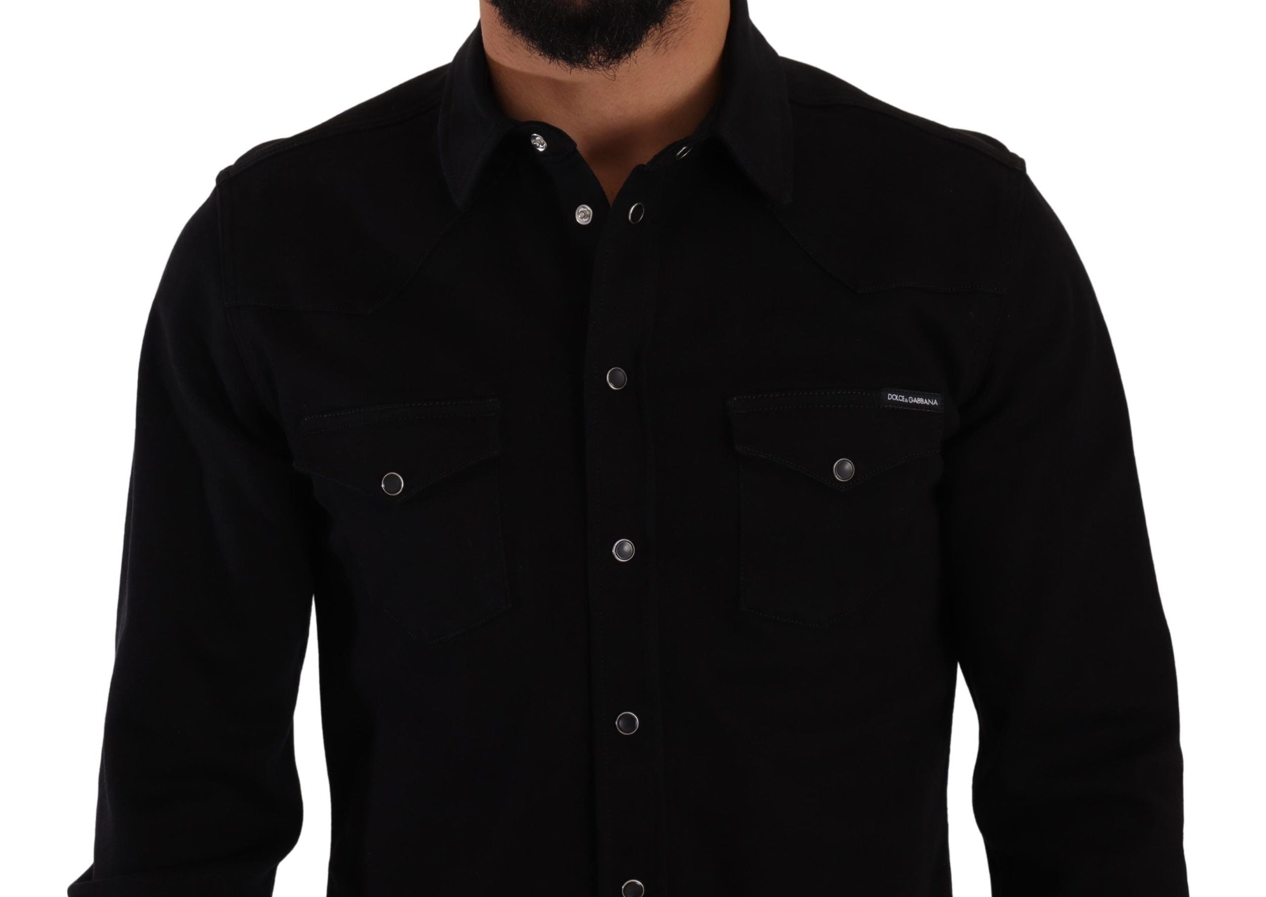 Dolce &amp; Gabbana Slim Fit Freizeithemd in Schwarz
