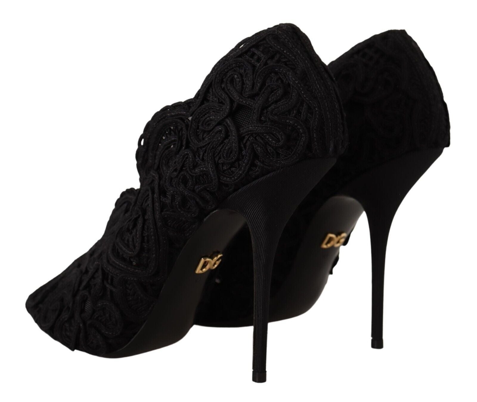 Dolce &amp; Gabbana Pantofi cu toc stiletto eleganți din dantelă neagră