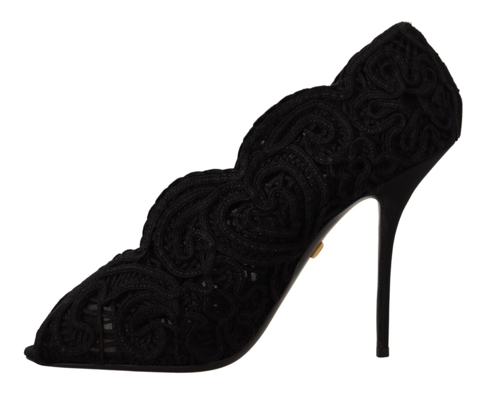 Dolce &amp; Gabbana Pantofi cu toc stiletto eleganți din dantelă neagră