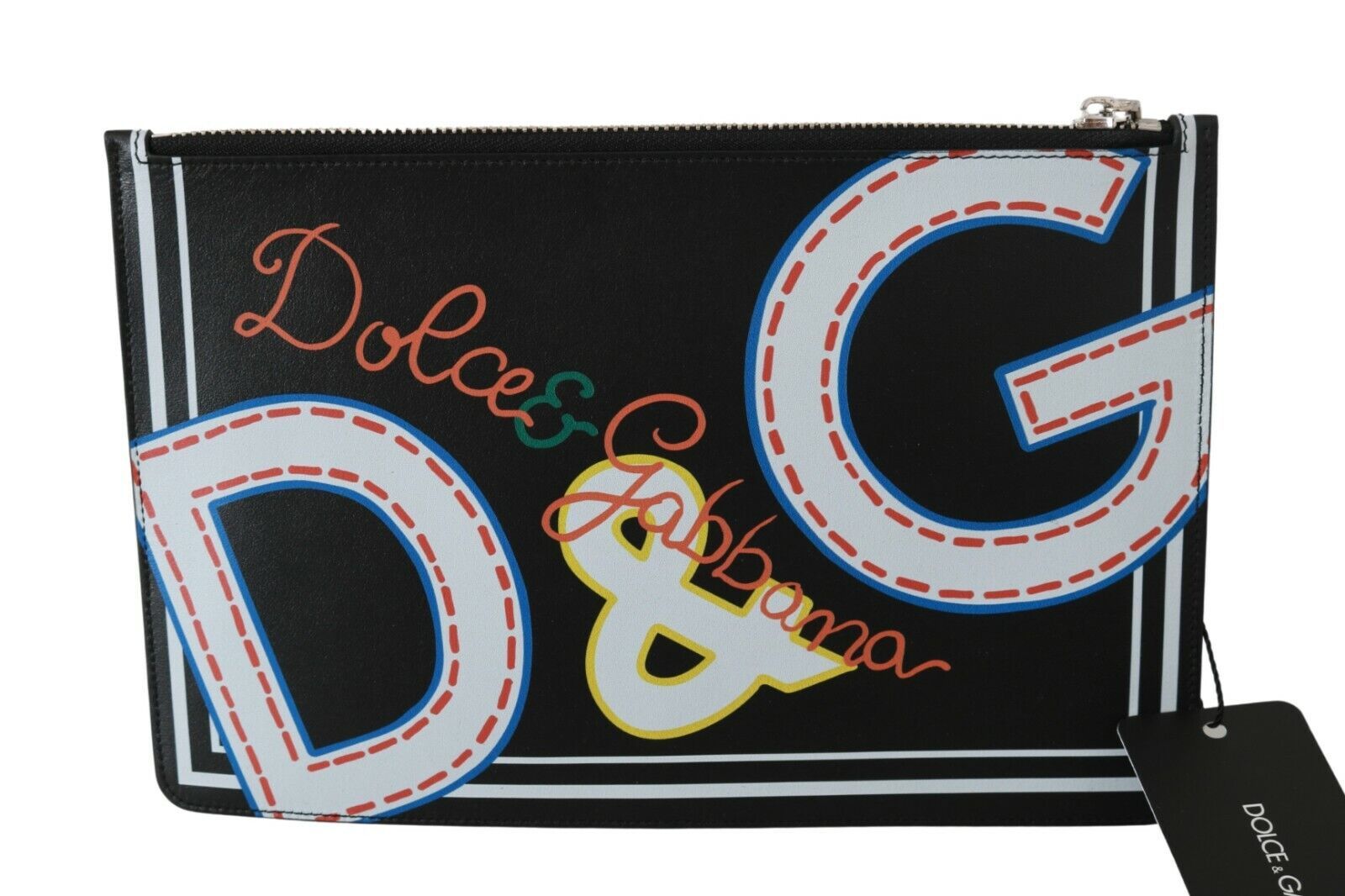 Dolce &amp; Gabbana Elegante Geldbörse aus schwarzem Leder