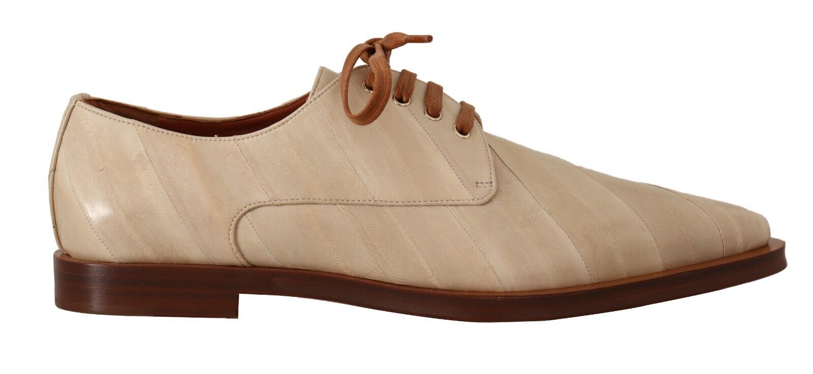 Dolce &amp; Gabbana – Elegante, beigefarbene Ballerinas aus Aalleder