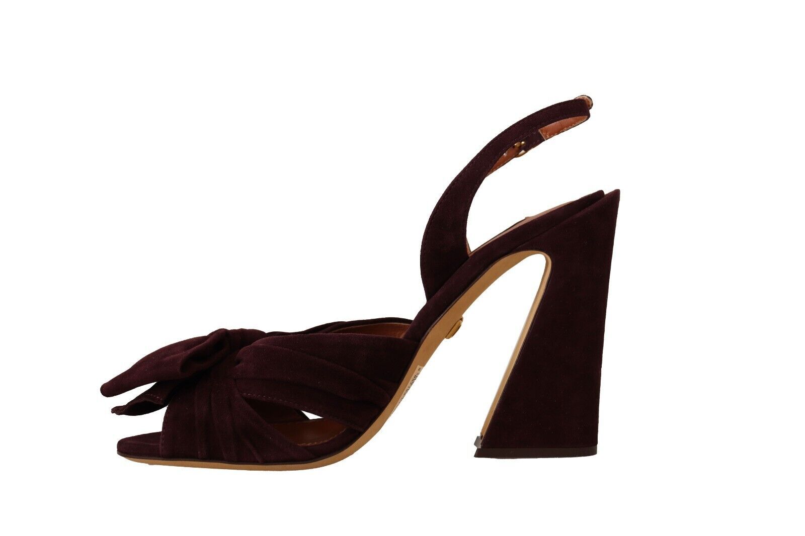 Dolce &amp; Gabbana Elegante lila Wildleder-Sandalen mit Absatz