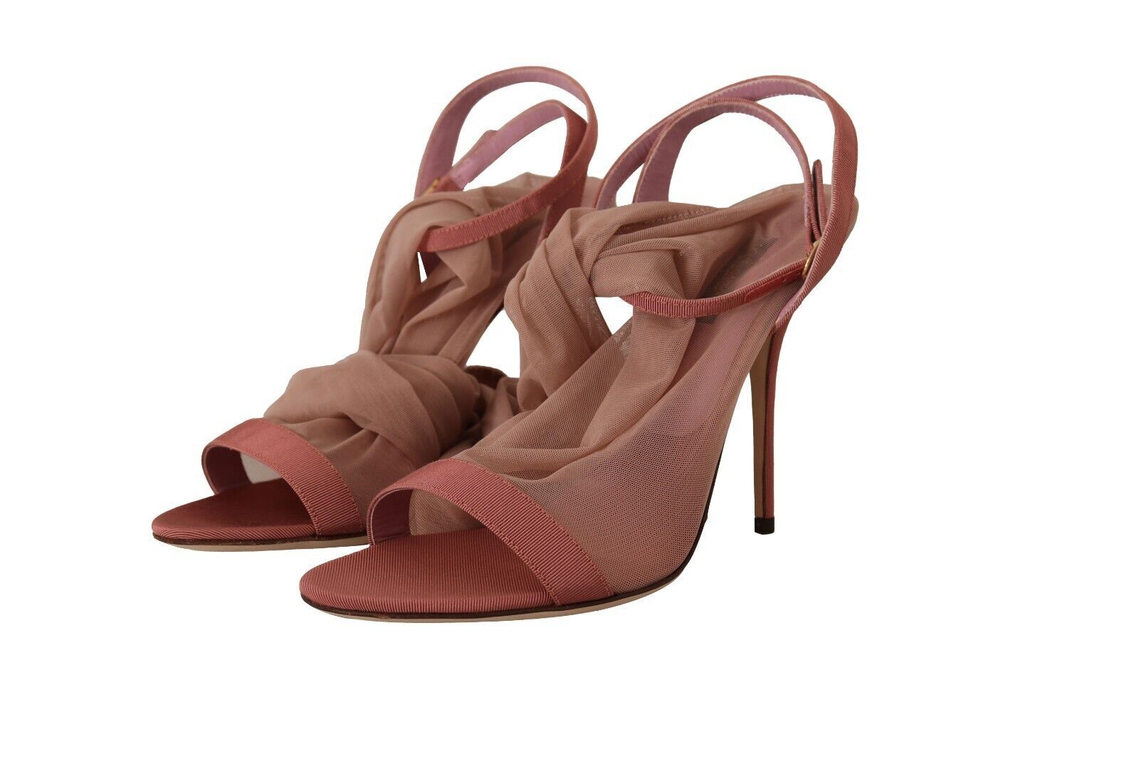 Dolce &amp; Gabbana Elegante rosa Sandalen mit Knöchelriemen