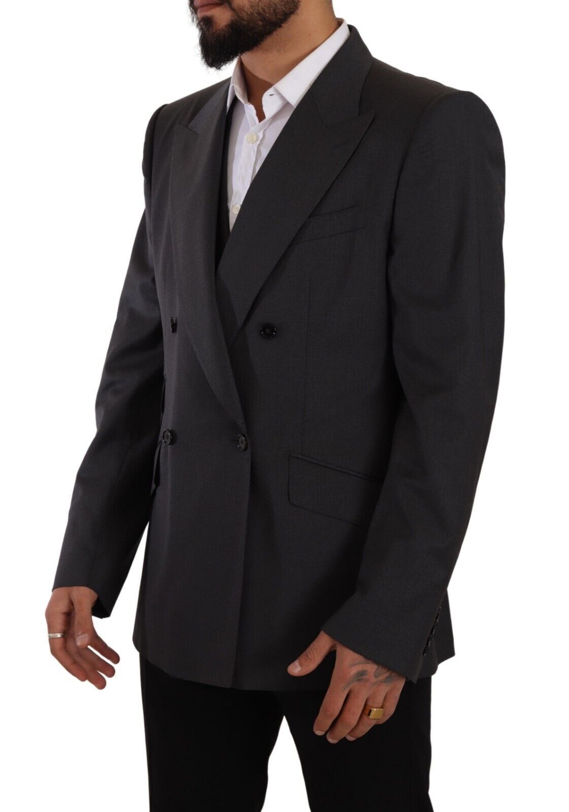 Dolce &amp; Gabbana Eleganter grauer Anzug aus Sicilia-Wollmischung