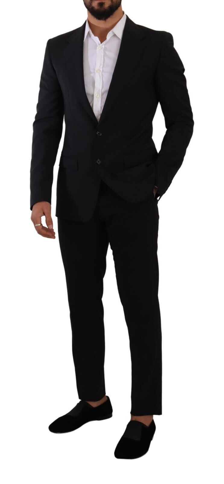 Dolce &amp; Gabbana – Eleganter schwarzer Martini-Blazer und Weste im Slim Fit