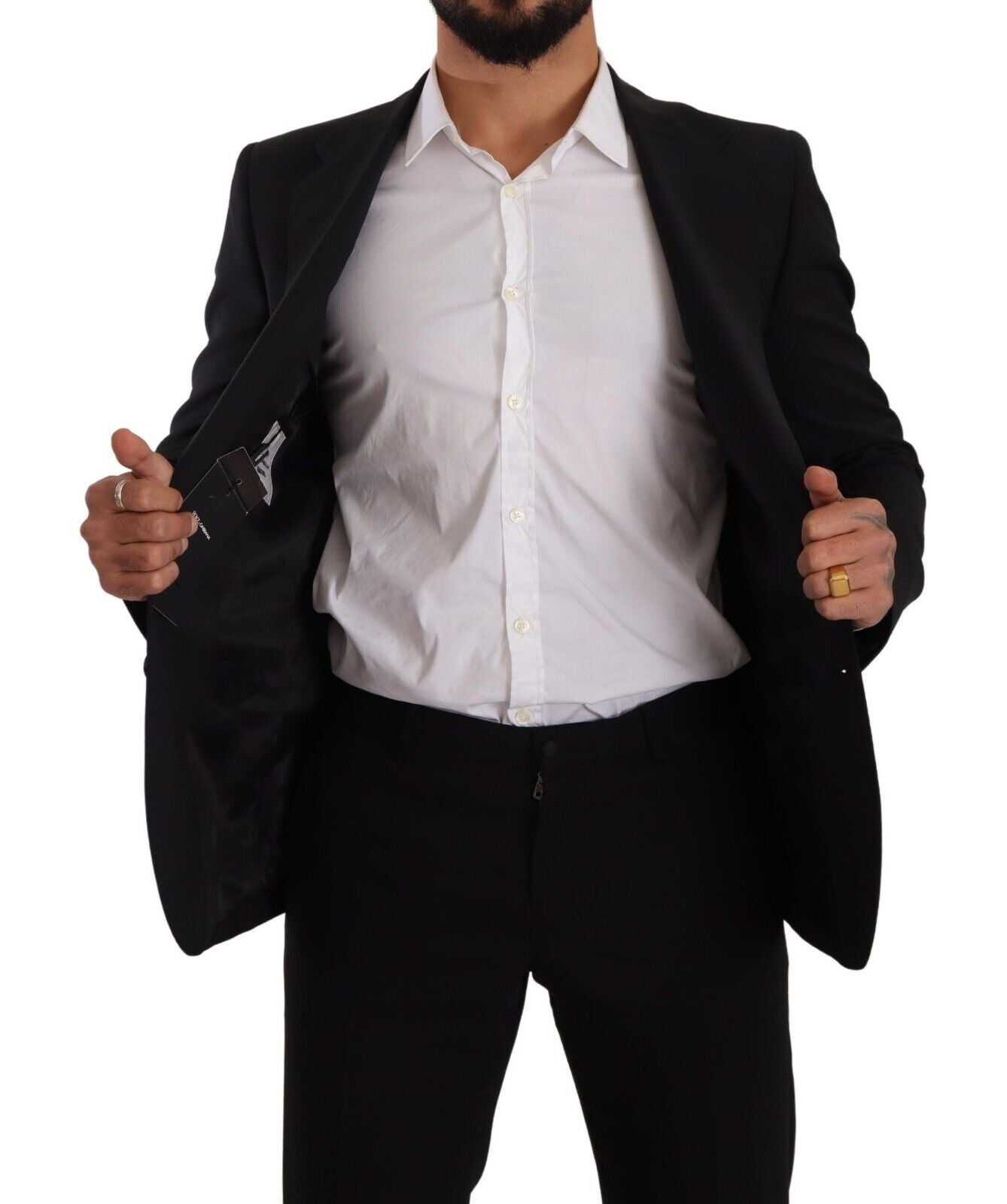 Dolce &amp; Gabbana – Eleganter schwarzer Martini-Blazer und Weste im Slim Fit