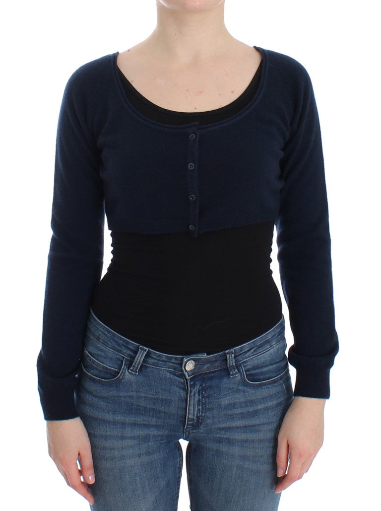 Ermanno Scervino Schicker Kurzpullover aus Kaschmirmischung in Blau