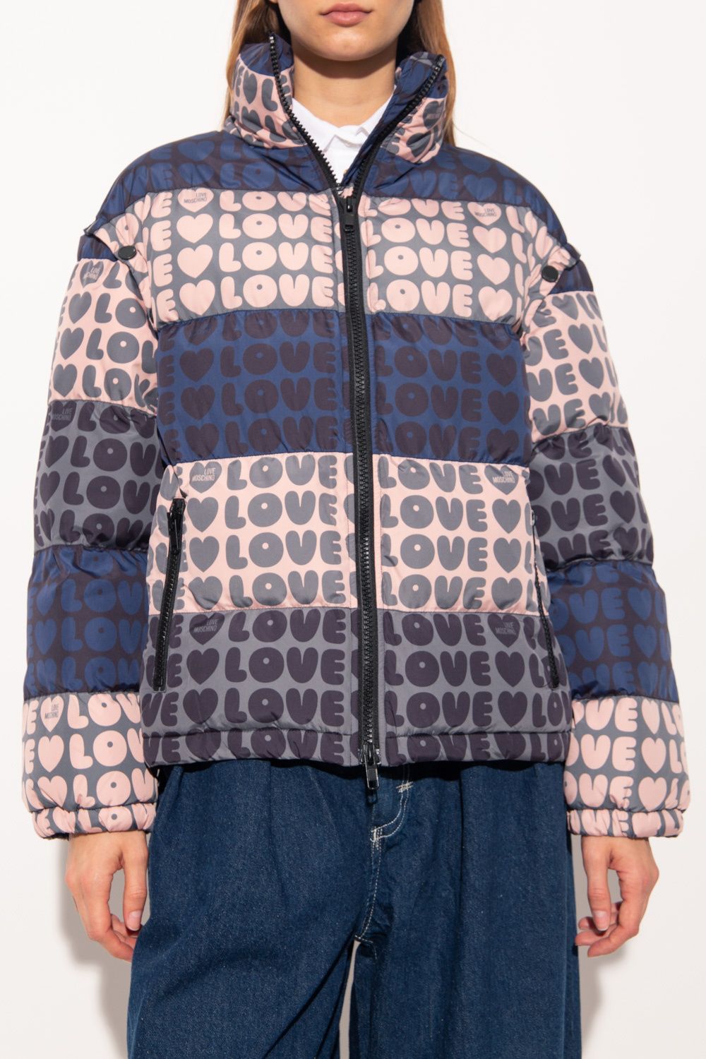 Love Moschino Mehrfarbige Polyesterjacke für Damen