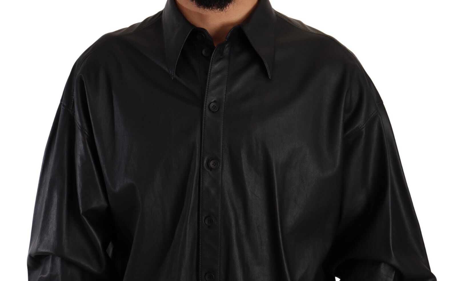 Dolce &amp; Gabbana Elegante schwarze Lederjacke