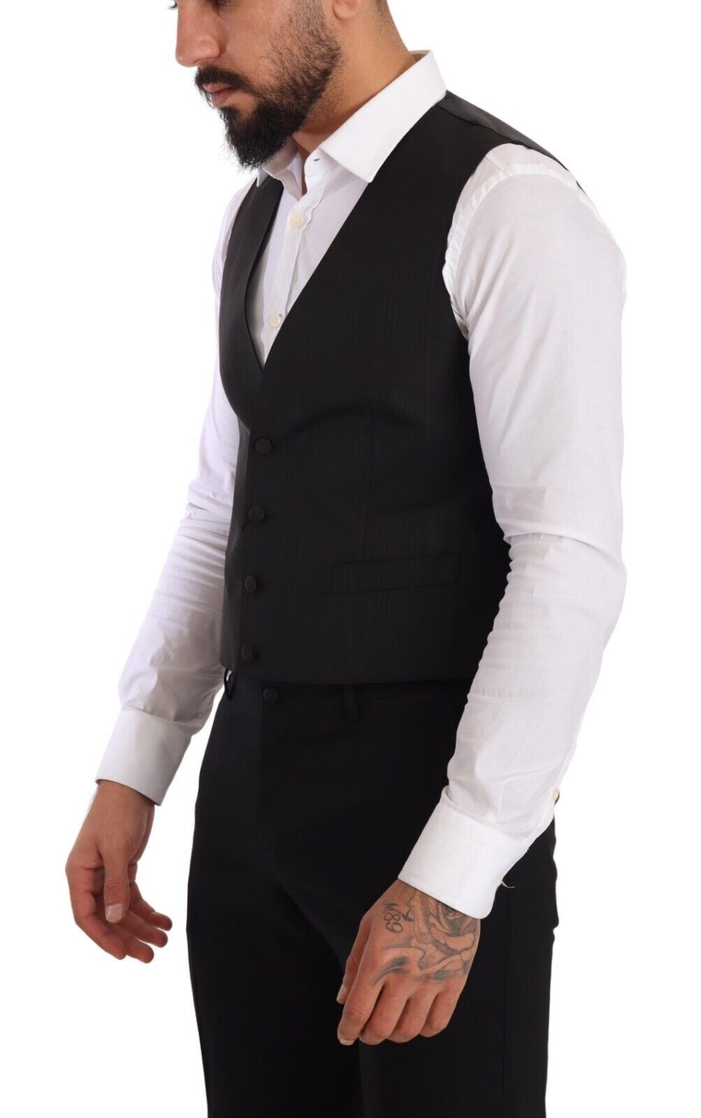 Vestă elegantă din mătase gri Dolce &amp; Gabbana