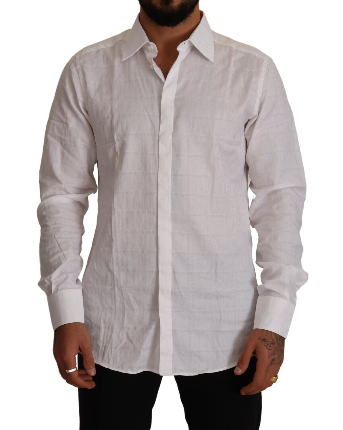 Dolce &amp; Gabbana Elegantes weißes Baumwollhemd – Slim Fit