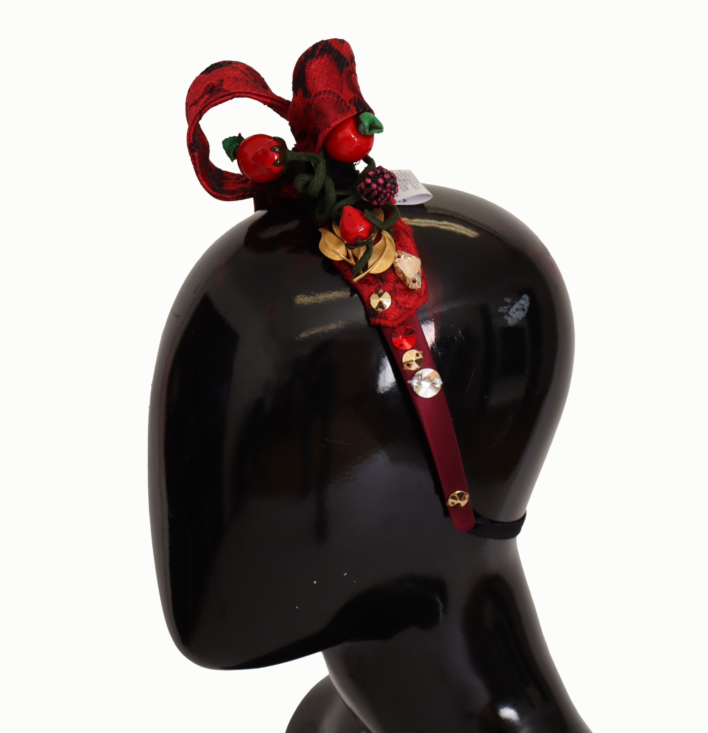 Dolce &amp; Gabbana Diademă Roșie cu Îmbrăcăminte Cherry Sicily