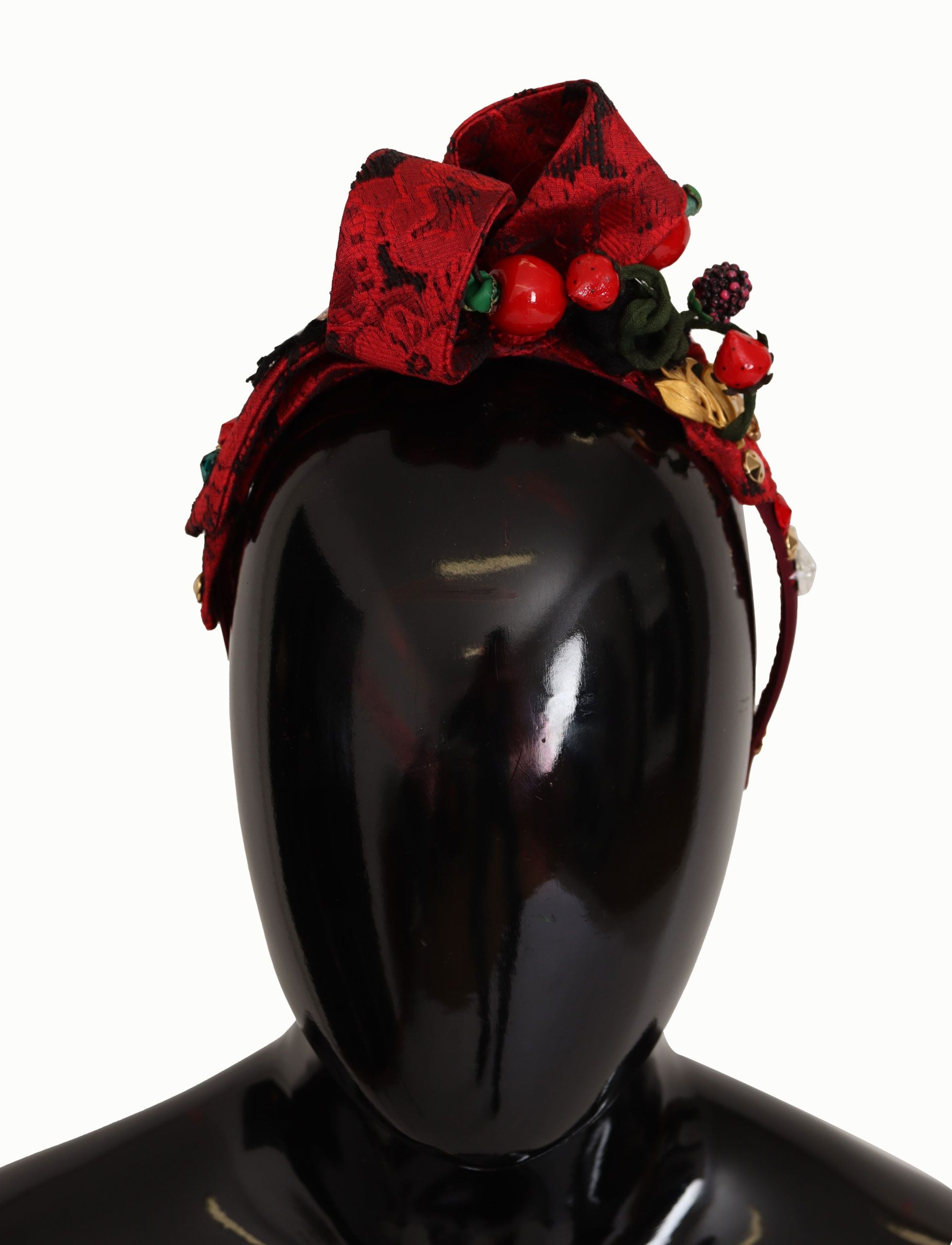 Dolce &amp; Gabbana Diademă Roșie cu Îmbrăcăminte Cherry Sicily