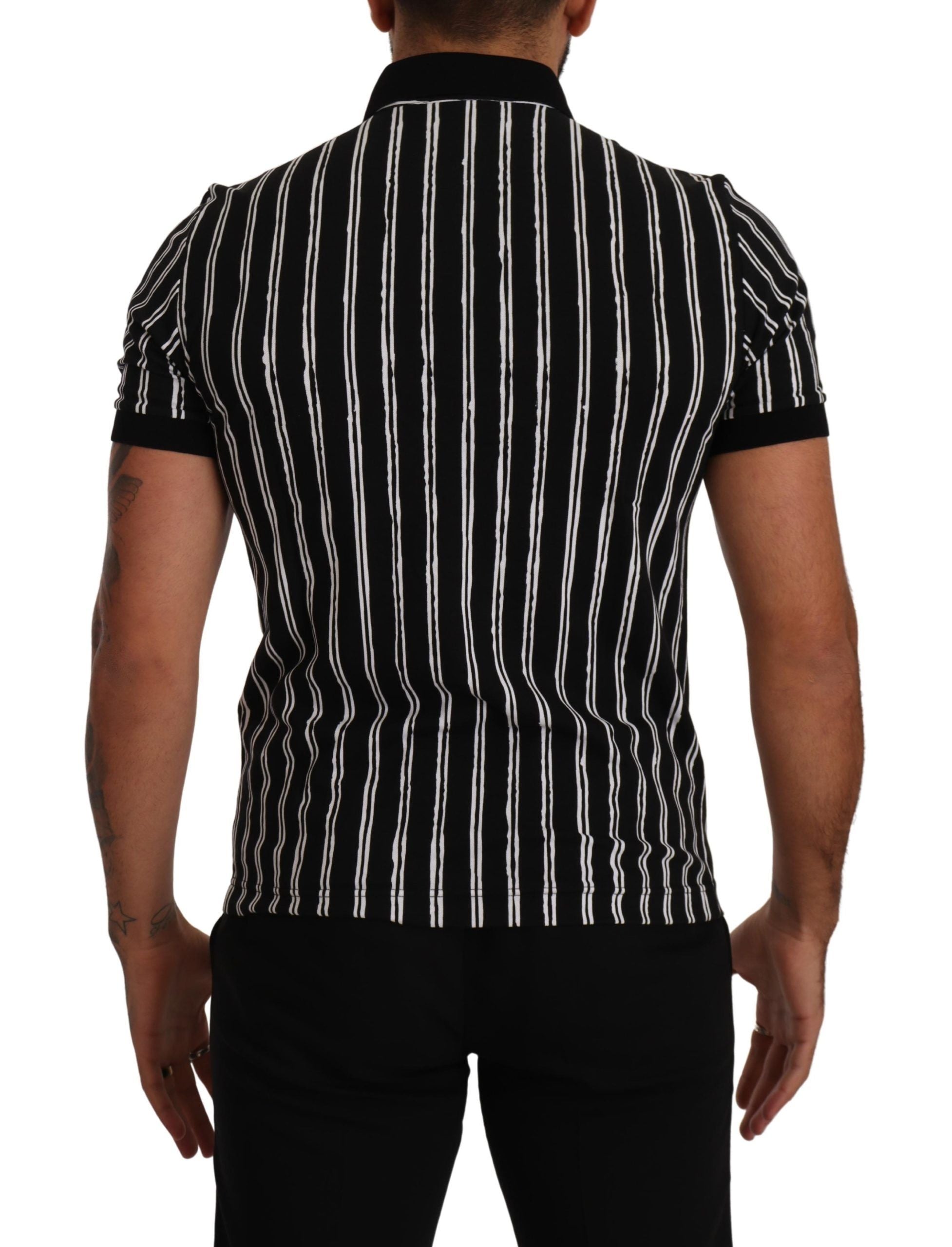 Dolce &amp; Gabbana Tricou polo elegant cu dungi negre