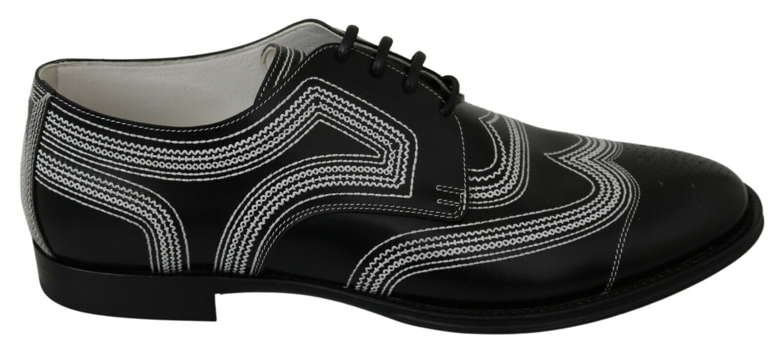 Elegante Derby-Schuhe in Schwarz und Weiß von Dolce &amp; Gabbana
