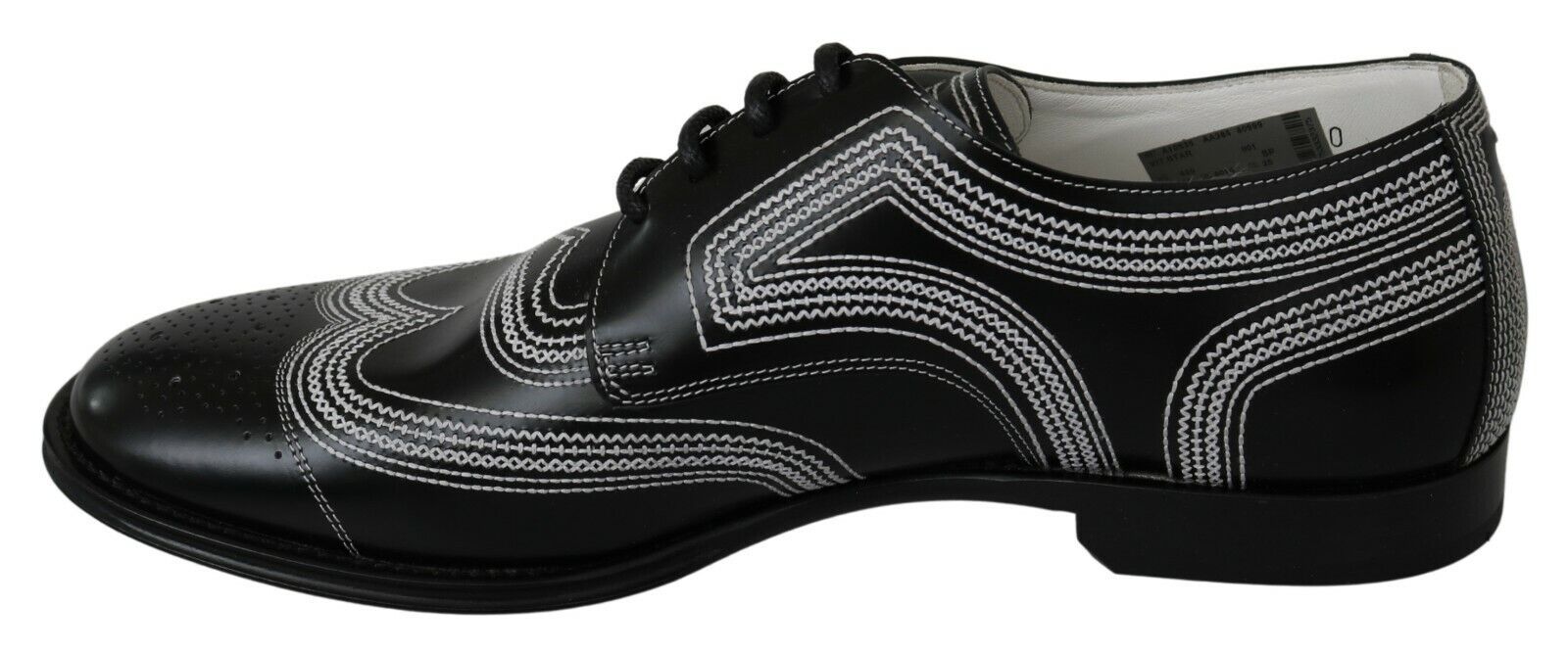 Elegante Derby-Schuhe in Schwarz und Weiß von Dolce &amp; Gabbana