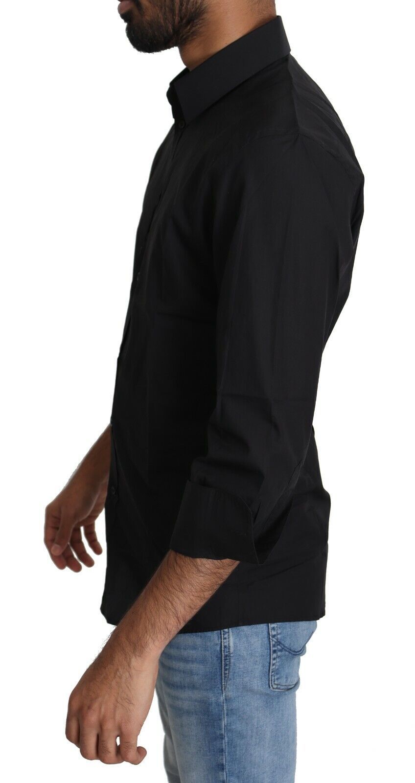 Dolce &amp; Gabbana Elegantes schwarzes Slim Fit-Hemd