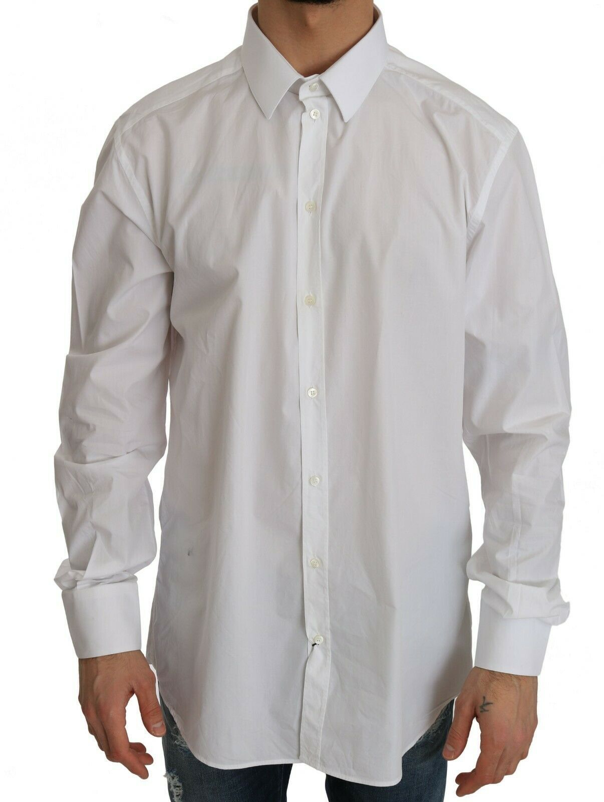Dolce &amp; Gabbana – Exklusives, weißes, formelles Slim-Fit-Hemd