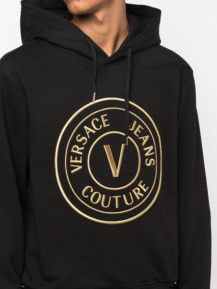 Hanorac cu glugă Versace Jeans Chic negru
