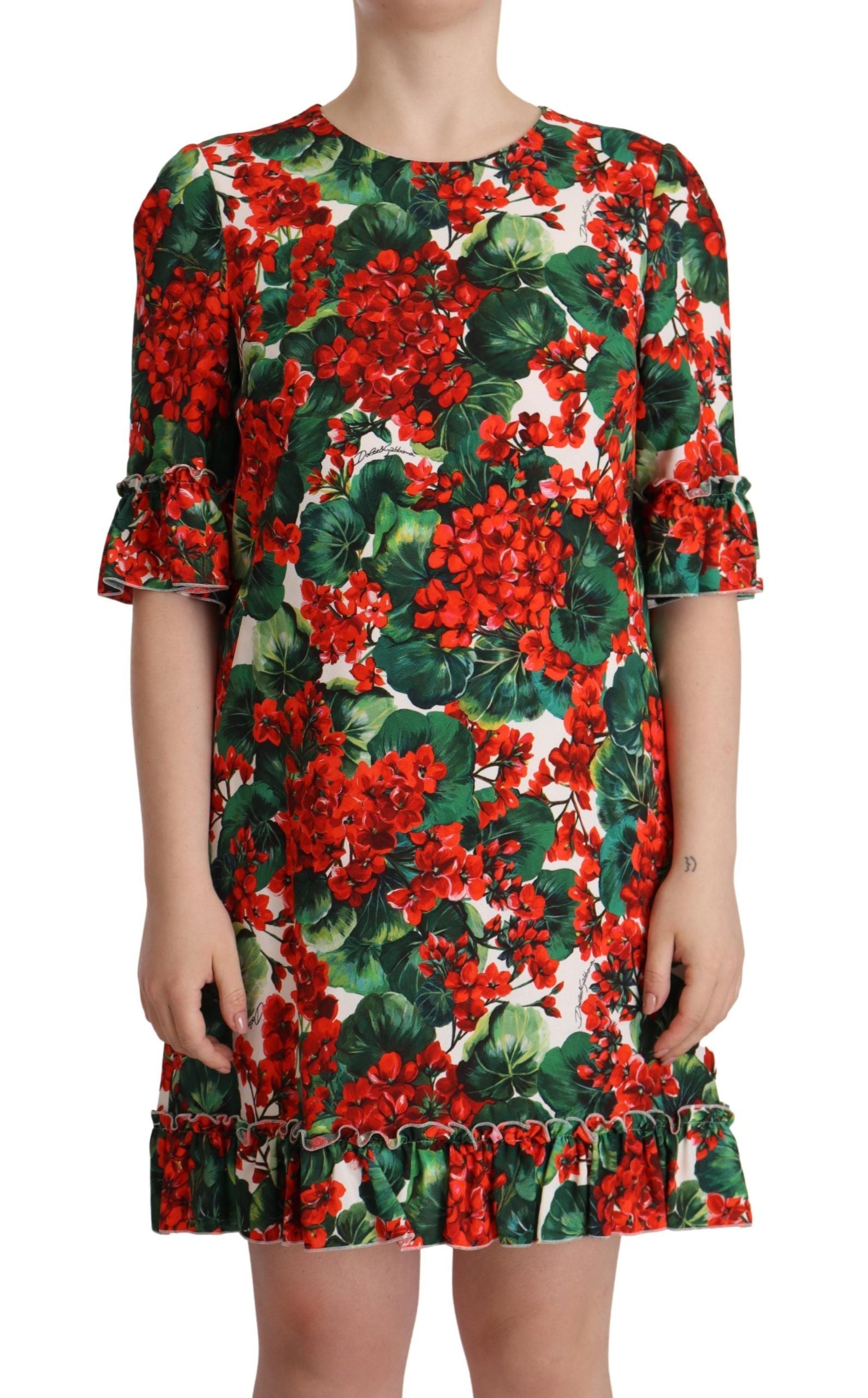 Rochie mini Dolce &amp; Gabbana cu imprimeu floral Enchantment
