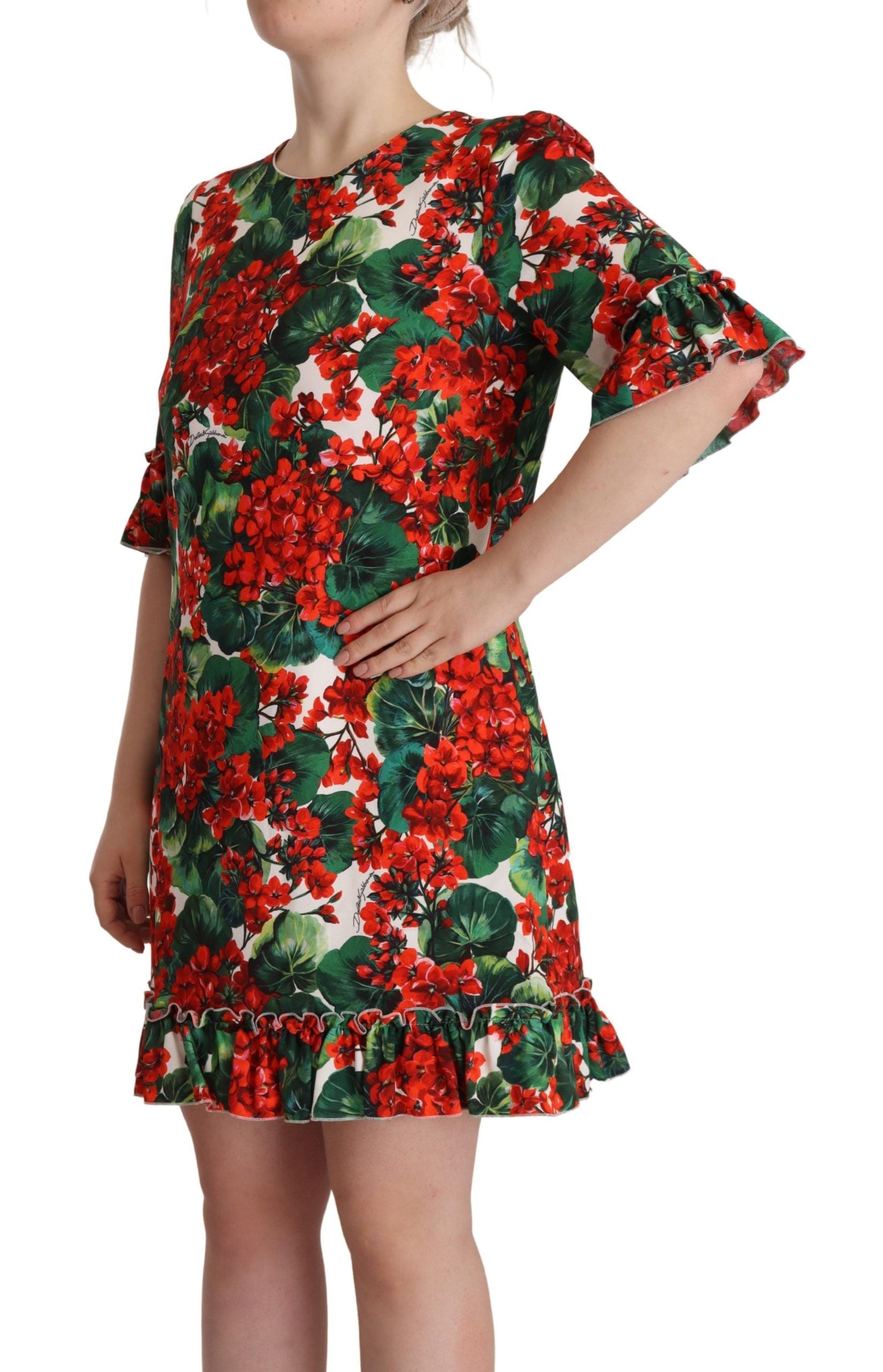 Rochie mini Dolce &amp; Gabbana cu imprimeu floral Enchantment