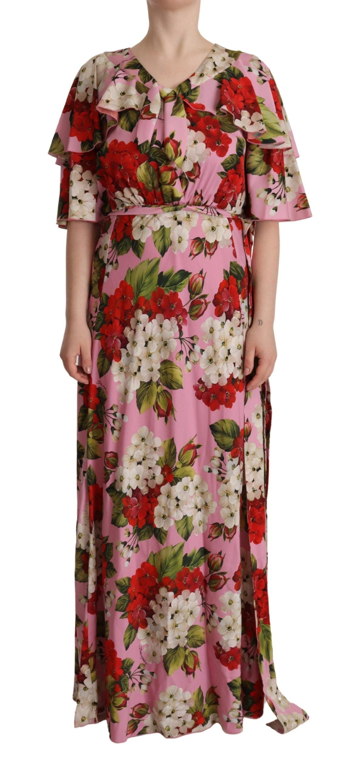 Rochie maxi din mătase florală fermecătoare Dolce &amp; Gabbana