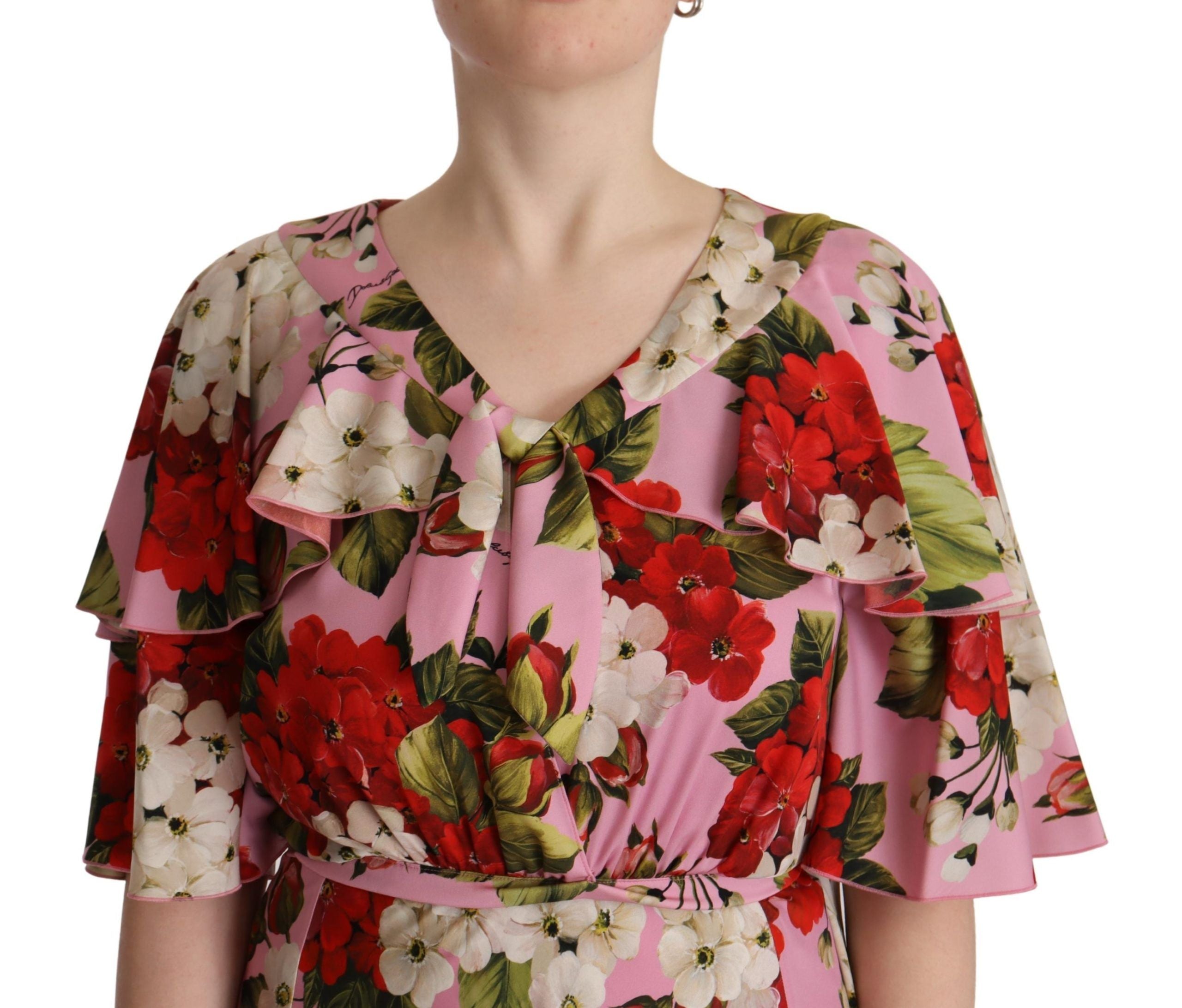 Rochie maxi din mătase florală fermecătoare Dolce &amp; Gabbana