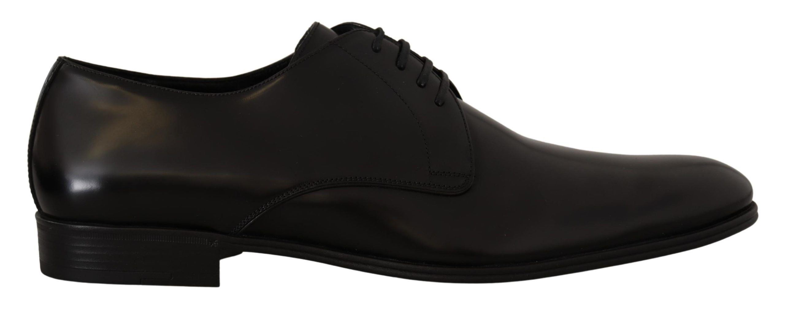 Dolce &amp; Gabbana Elegante Derby-Schuhe aus schwarzem Leder