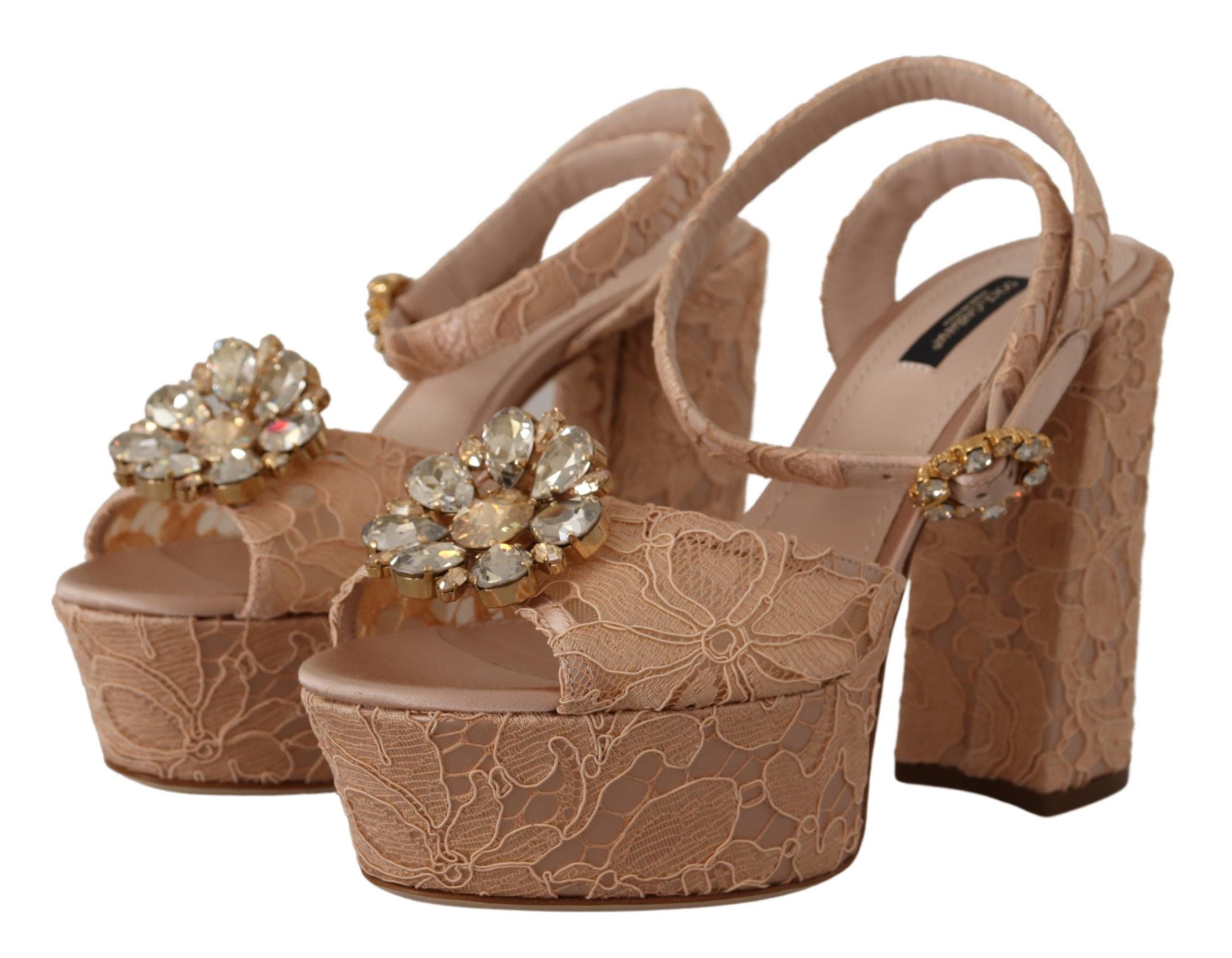 Dolce &amp; Gabbana Elegante rosa Plateau-Pumps