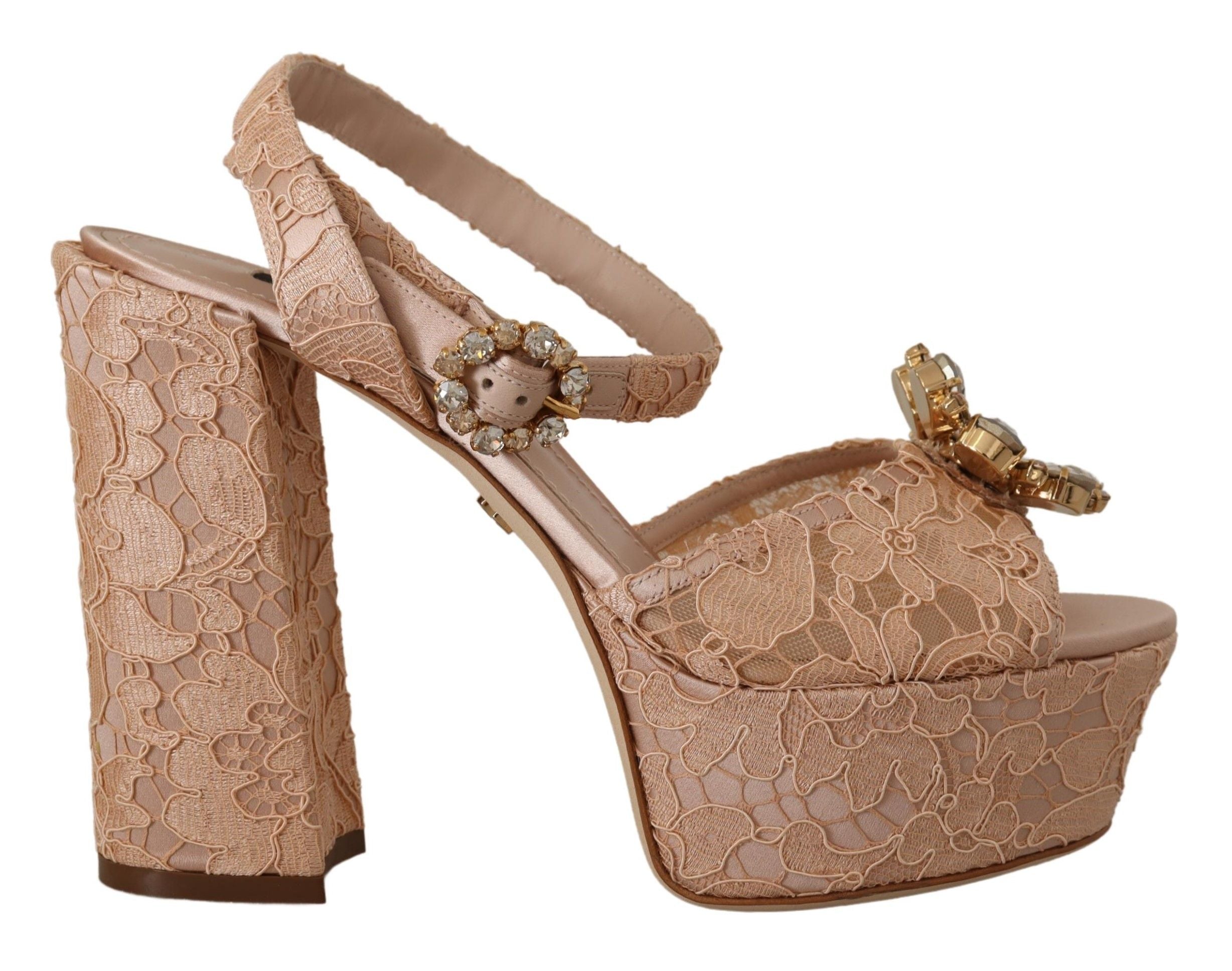 Dolce &amp; Gabbana Elegante rosa Plateau-Pumps