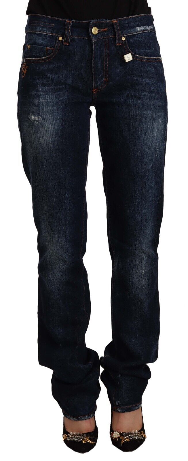 GF Ferre Chic Jeans mit geradem Schnitt und mittlerer Taille