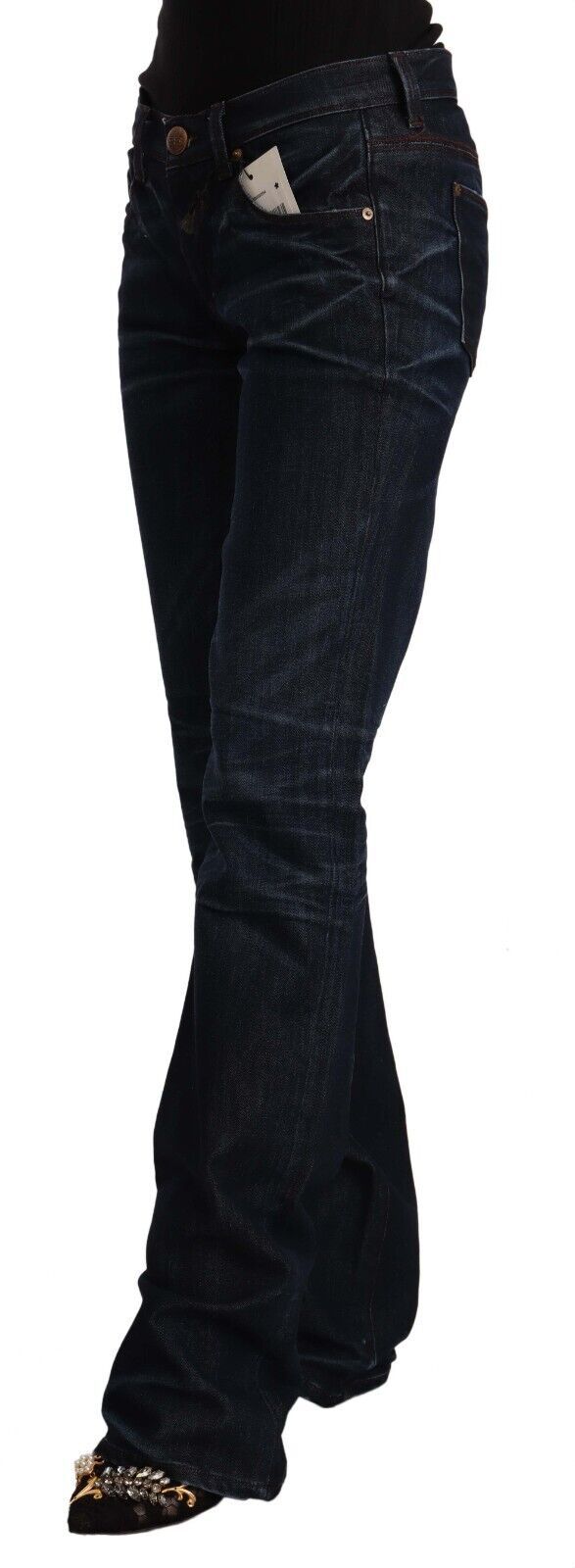 Ermanno Scervino Schicke Jeans mit mittlerer Taille in Dunkelblau