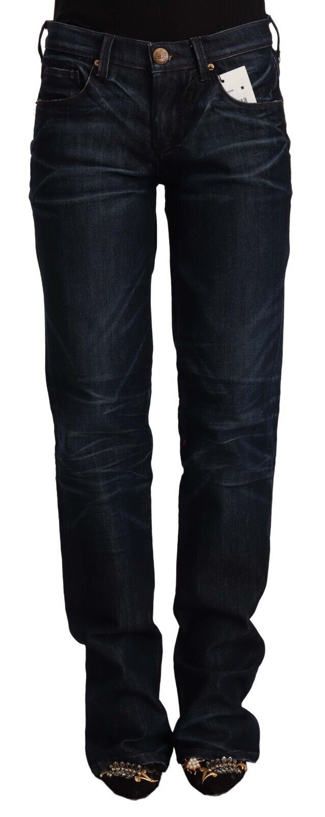 Ermanno Scervino Schicke Jeans mit mittlerer Taille in Dunkelblau