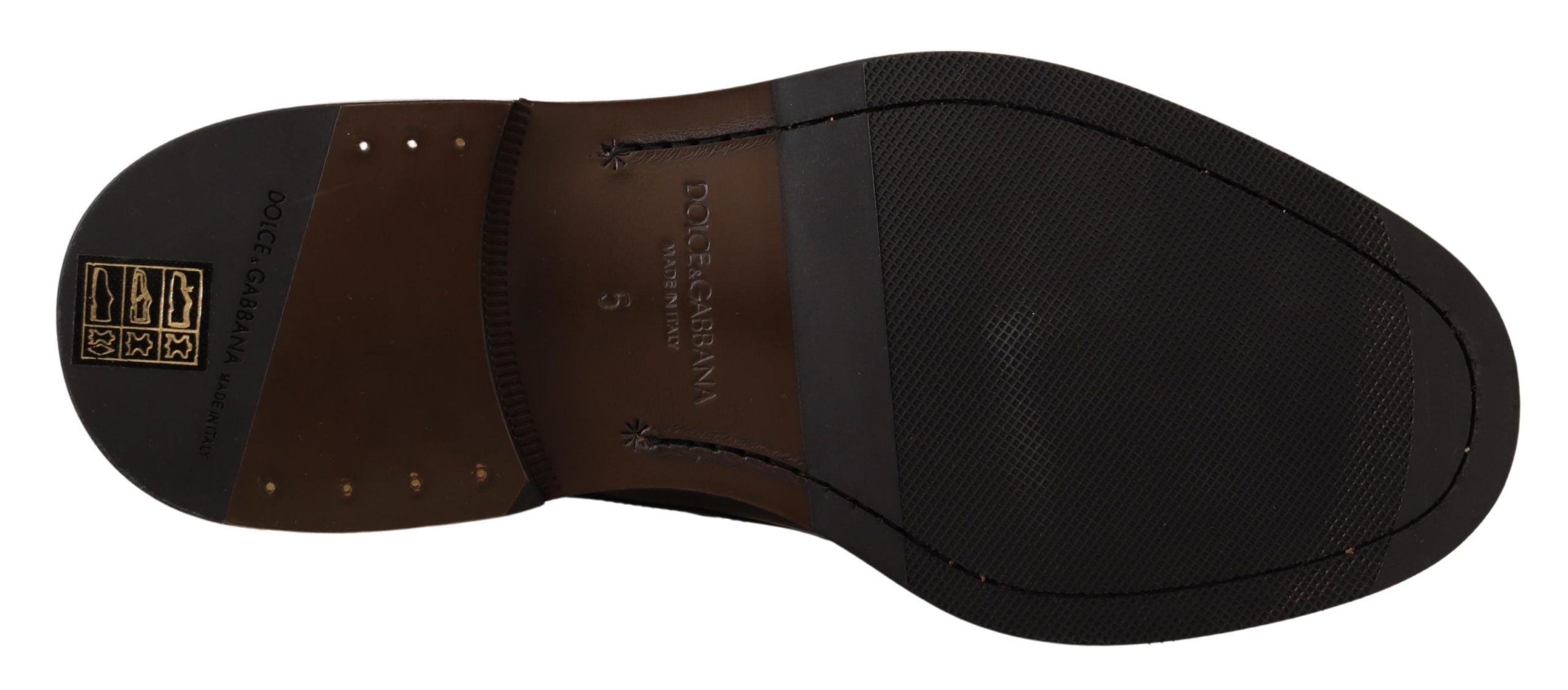 Dolce &amp; Gabbana Elegante schwarze Derby-Abendschuhe